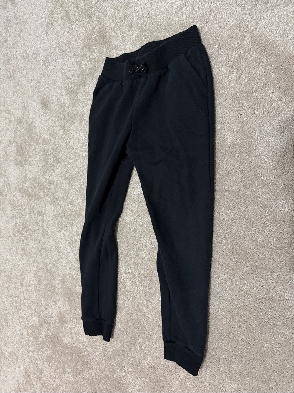 Black Knit Jogger Pants